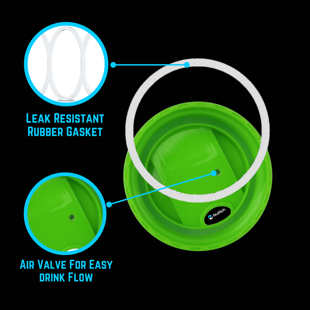NuRich Hydro Wide Mouth Flip and Sip Replacement Coffee Lid or Cap Accessories Compatible with Hydroflask, Nalgene, and Many More Top Water Bottle Brands Sizes 12 16 18 20 32 40 64 Ounce - QQME