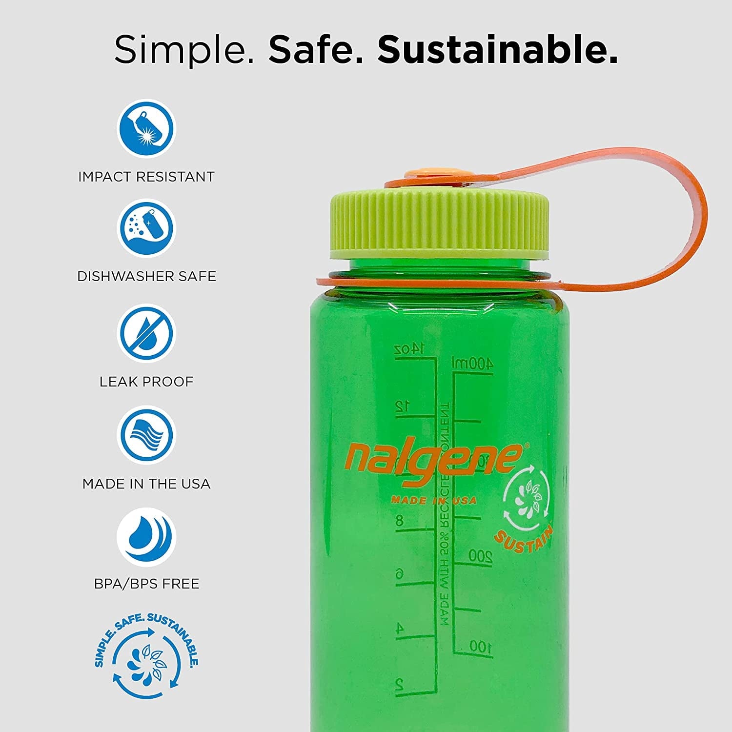 Nalgene 16oz Wide Mouth Sustain Bottle - 66VM