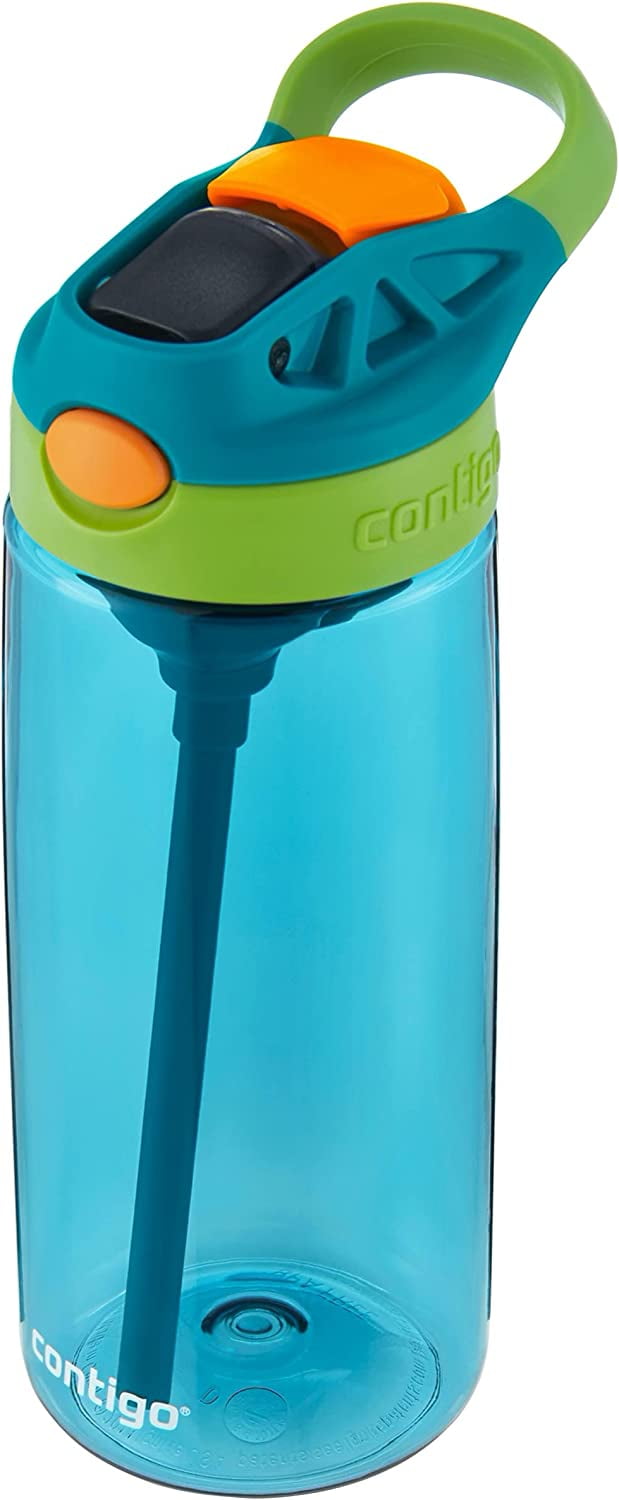 Contigo Kid's 20 oz. AutoSpout Straw Water Bottle - Juniper/Limelight - 9YT5