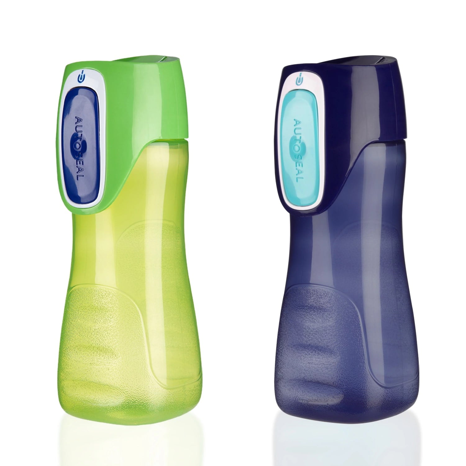 Contigo Kids Trekker Water Bottle with AUTOSEAL Lid Navy Blue and Granny Smith Green, 14 fl oz., 2-pack - MXXJ