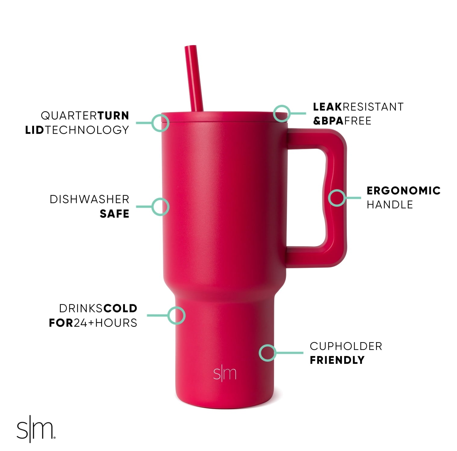 Simple Modern 30 fl oz Insulated Stainless Steel Trek Tumbler with Straw Lid | Seaglass Sage and Cream Checkmate - ON24