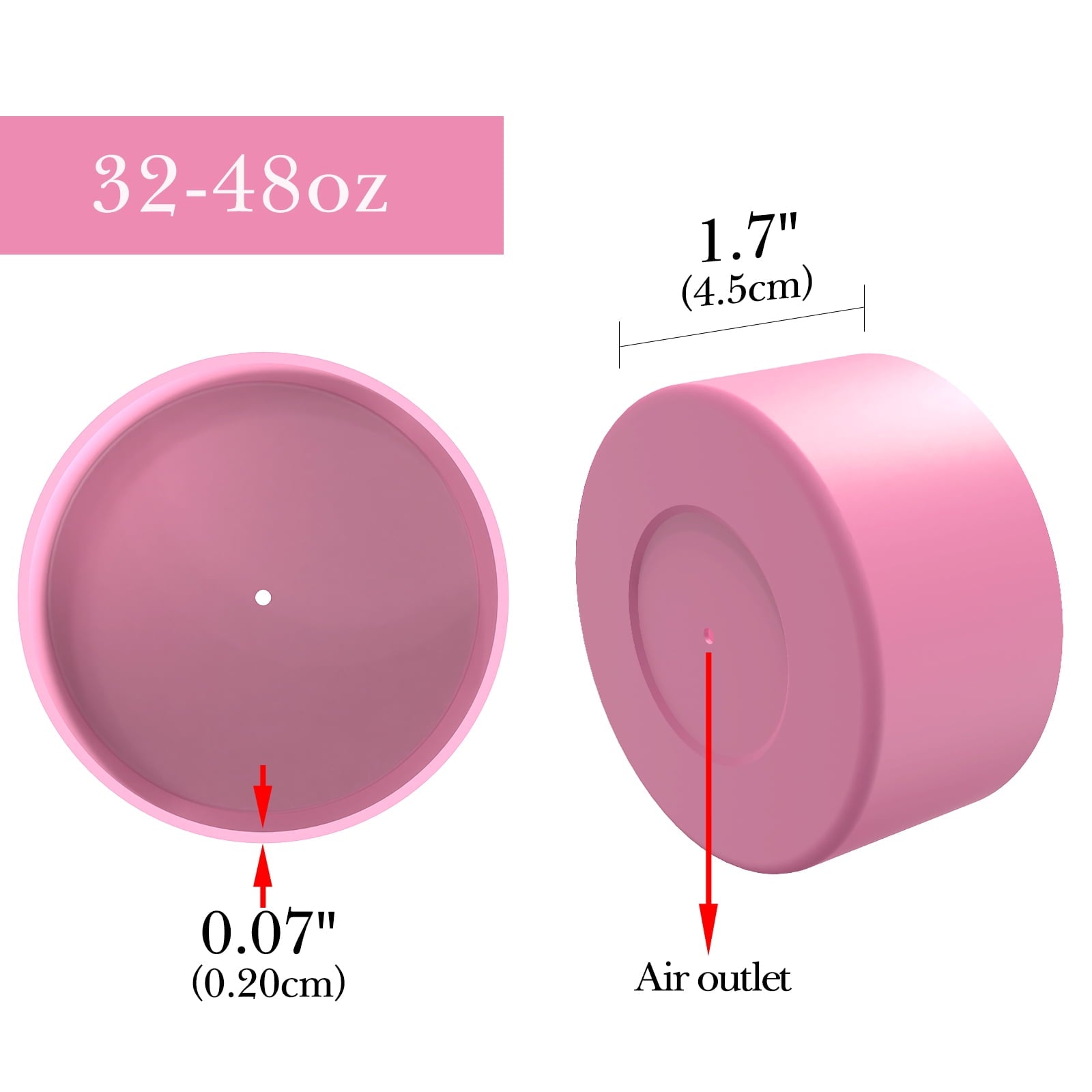 Linkidea 2 Pack Water Bottle Boot Compatible with Nalgene Sustain Wide Mouth 32oz/48oz, Narrow Mouth 32oz, Silicone Anti-Slip Bottle Bottom Bumper Protector (Light Pink) - 0ZI3