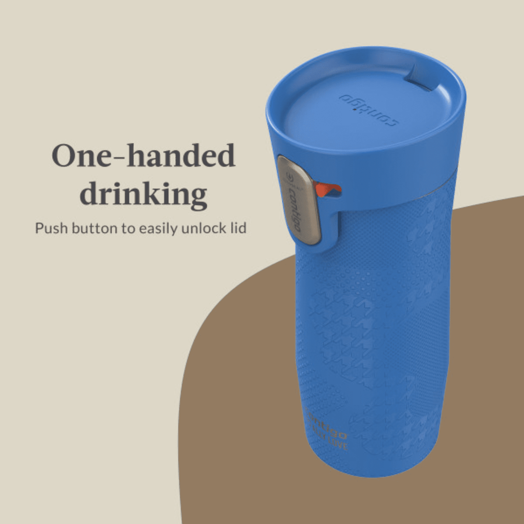 Contigo x Ally Love Autoseal West Loop Vacuum-Insulated Stainless Steel Travel Mug with Easy-Clean Lid, 16 oz, Stellar Jay - HHS3