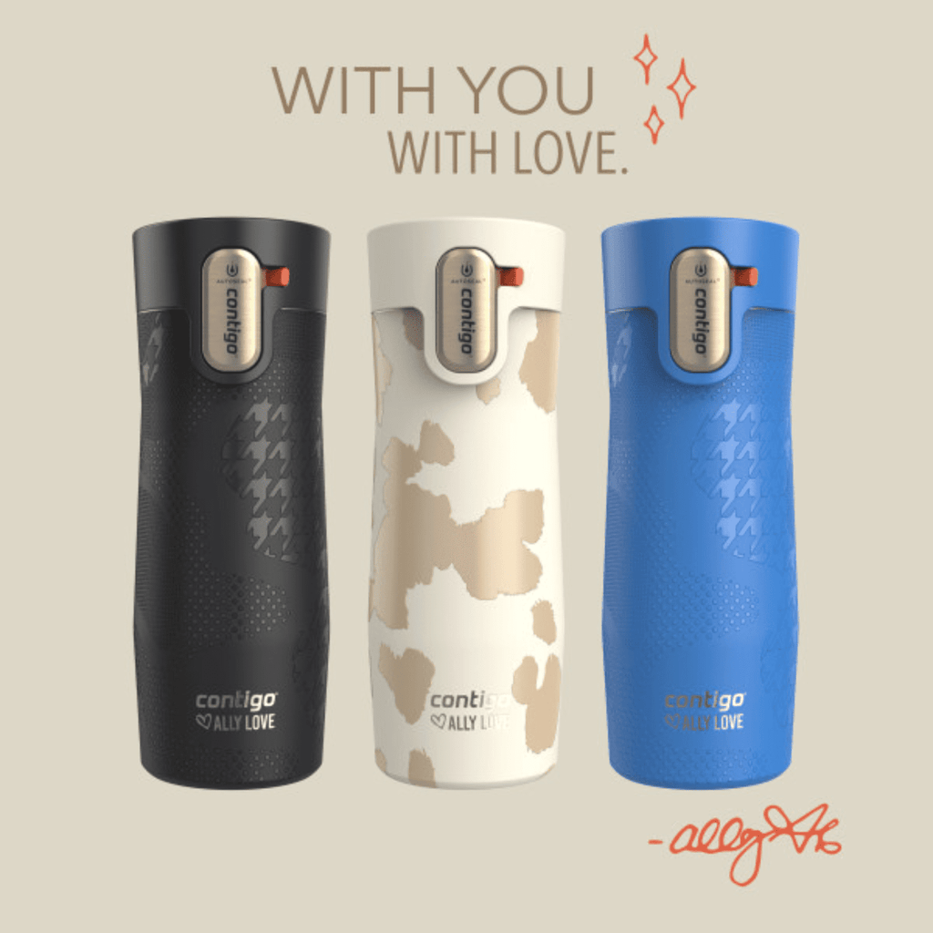 Contigo x Ally Love Autoseal West Loop Vacuum-Insulated Stainless Steel Travel Mug with Easy-Clean Lid, 16 oz, Stellar Jay - HHS3
