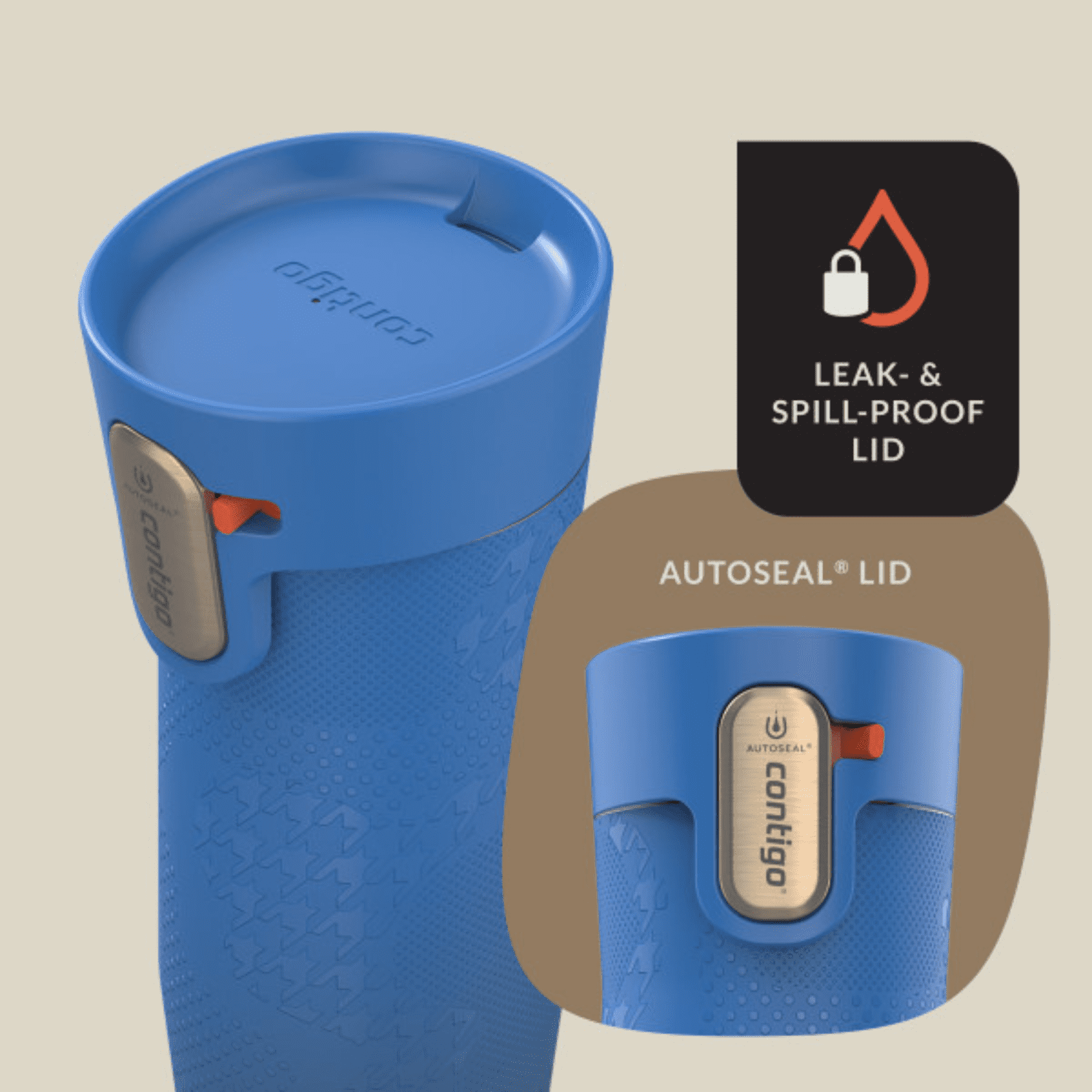 Contigo x Ally Love Autoseal West Loop Vacuum-Insulated Stainless Steel Travel Mug with Easy-Clean Lid, 16 oz, Stellar Jay - HHS3