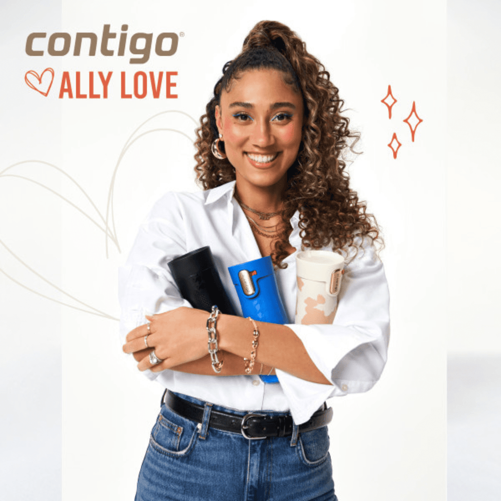 Contigo x Ally Love Autoseal West Loop Vacuum-Insulated Stainless Steel Travel Mug with Easy-Clean Lid, 16 oz, Stellar Jay - HHS3