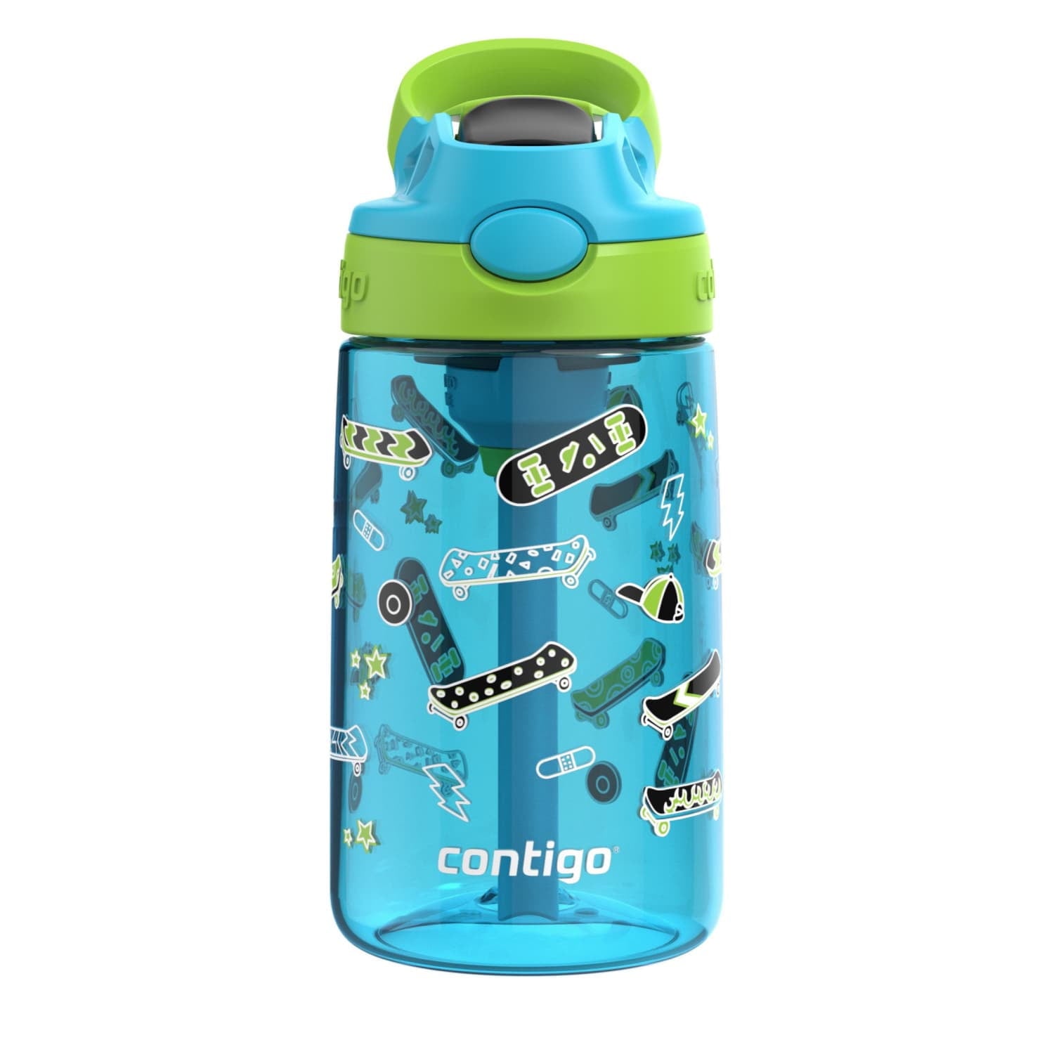 Contigo Aubrey Leak-Proof Spill-Proof Water Bottle, Blue, 14 oz. - HOBA