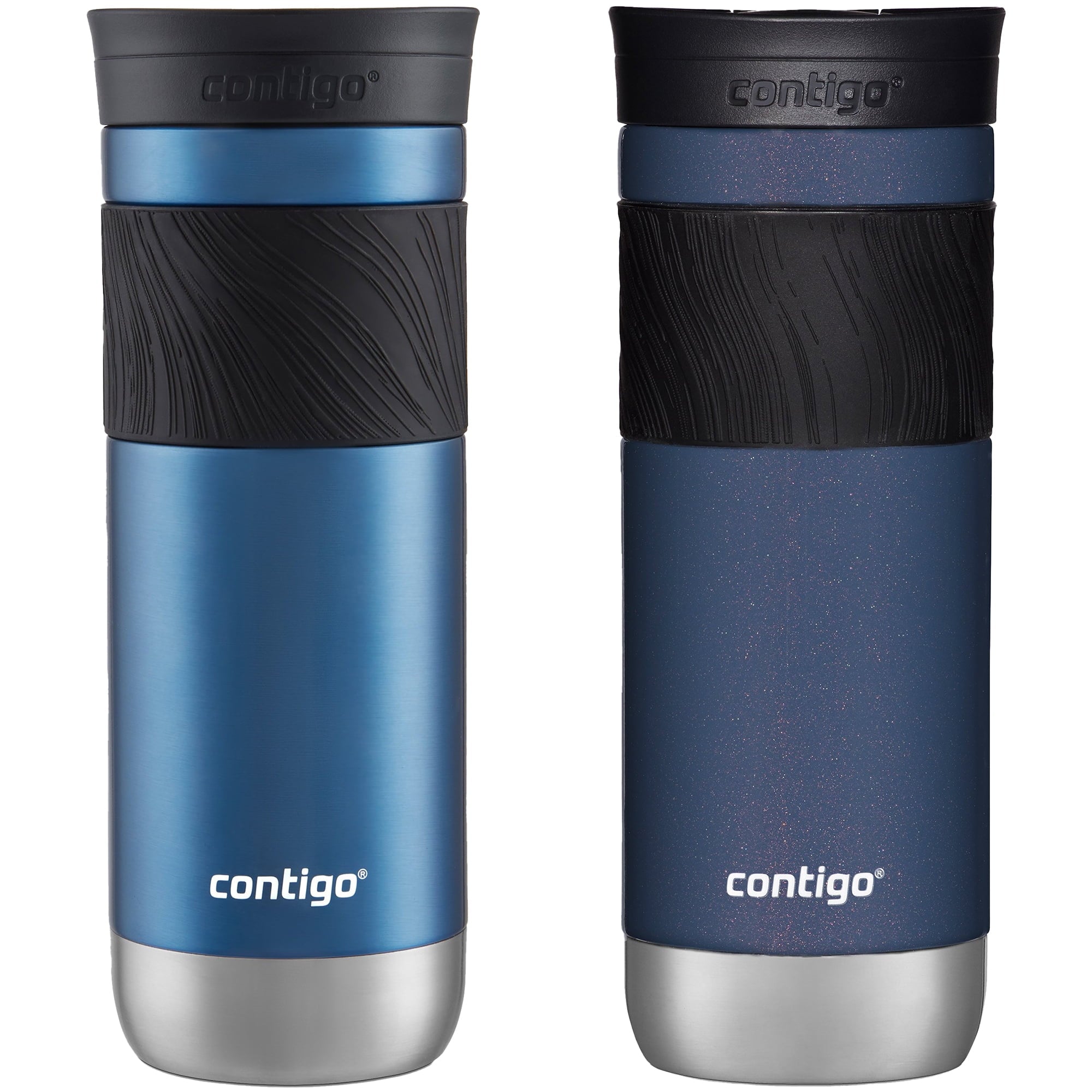 Contigo SNAPSEAL Insulated Stainless Steel Travel Mug with Grip, 20 oz, Blue Corn &amp; Midnight Berry, 2-Pack - PPN8