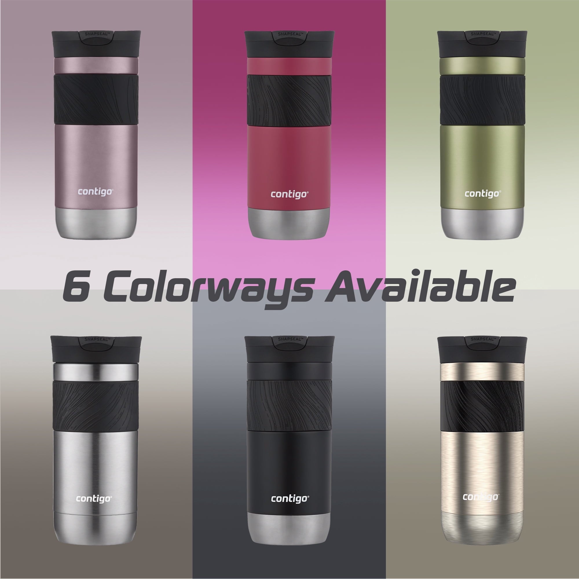 Contigo Byron 2.0 Stainless Steel Travel Mug with SNAPSEAL Lid and Grip, 16oz. - KF8J