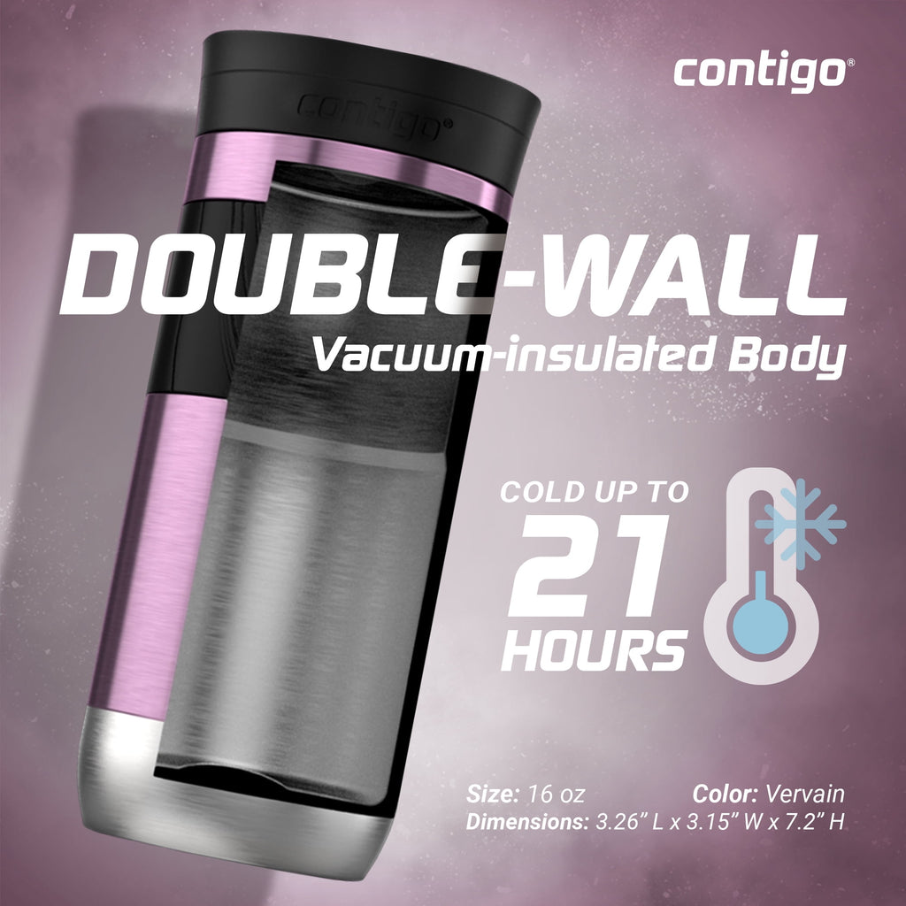 Contigo Byron 2.0 Stainless Steel Travel Mug with SNAPSEAL Lid and Grip, 16oz. - KF8J
