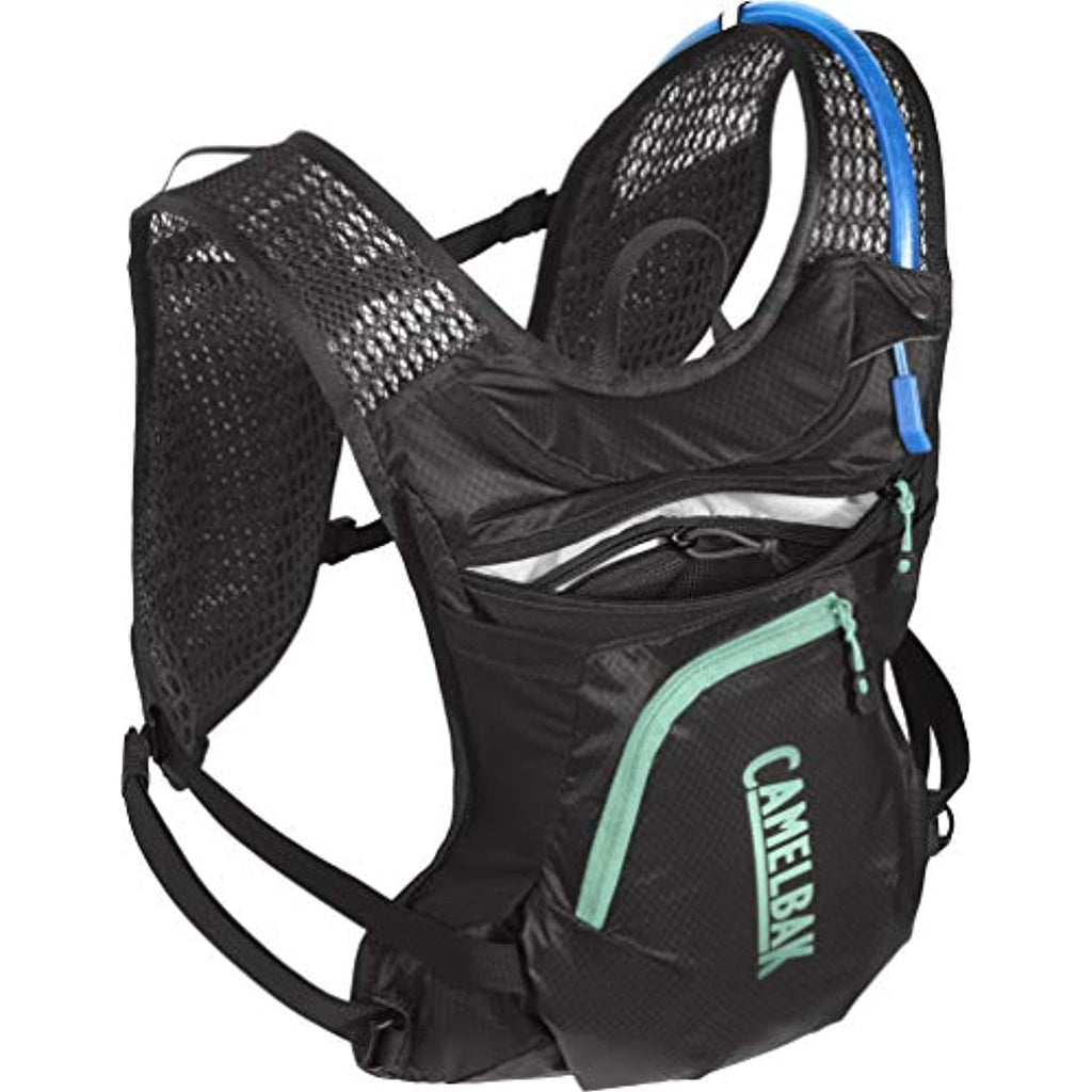 CamelBak Women's Chase Bike Vest 50oz - Hydration Vest - Easy Access Pockets, Black/Mint - KFFO