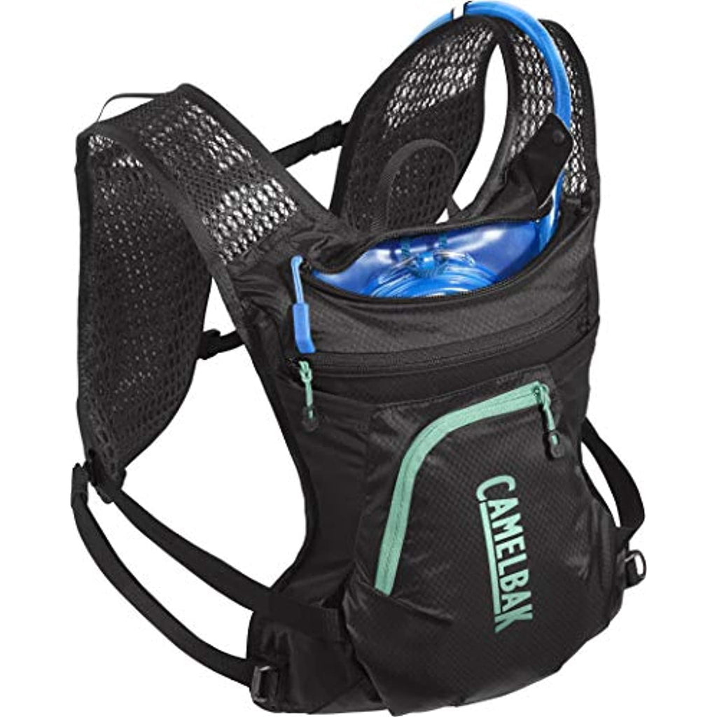 CamelBak Women's Chase Bike Vest 50oz - Hydration Vest - Easy Access Pockets, Black/Mint - KFFO