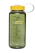 Nalgene 16oz Wide Mouth Water Bottle BPA-Free USA Made, Oil Green + Freesia - RFYA
