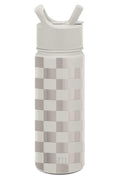 Simple Modern Kids Water Bottle with Straw Lid Vacuum Insulated Stainless Steel Metal Thermos Bottles | Reusable Leak Proof BPA-Free Flask for School | Summit Collection | 18oz, Checkmate - 1JT2