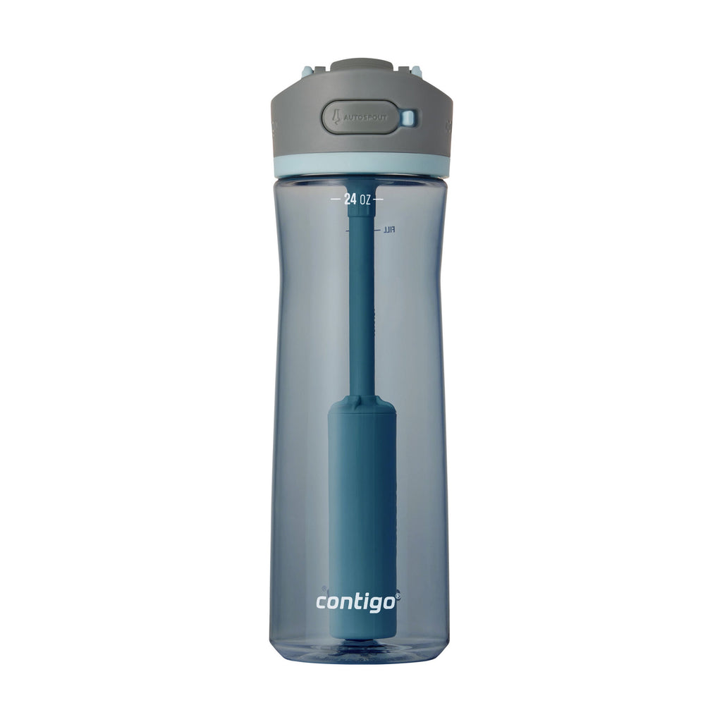 Contigo® Wells Plastic Filter Water Bottle with AUTOSPOUT® Straw Lid, 24 Oz., Dark Ice - C2KN