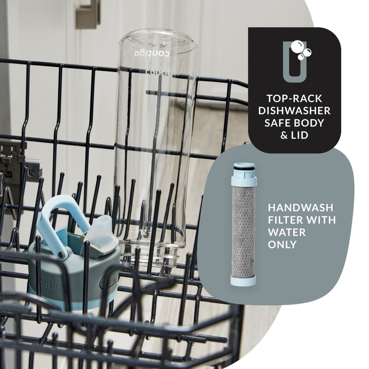 Contigo 24 oz. Wells Plastic Filter Water Bottle - Salt - JVO1