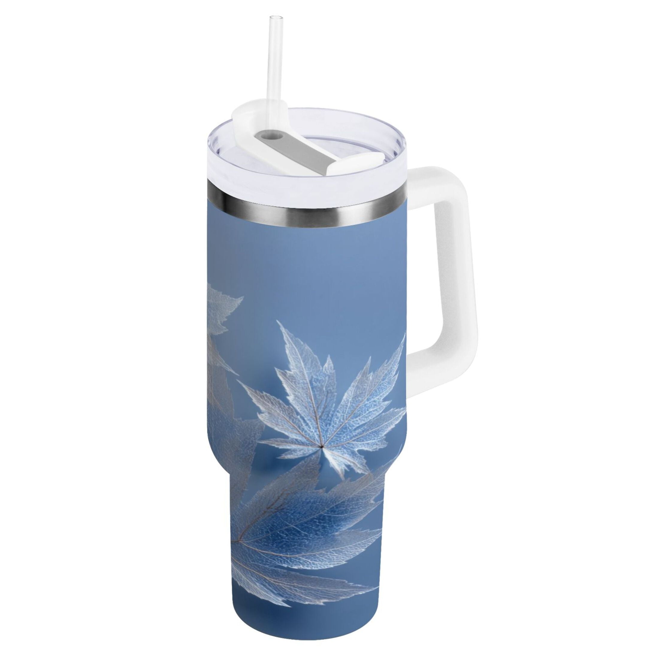 30 oz Insulated Stainless Steel Tumbler Double Wall Stainless Steel Tumbler with 2-Way Drinking Glass Mapleleaves - 94AZ