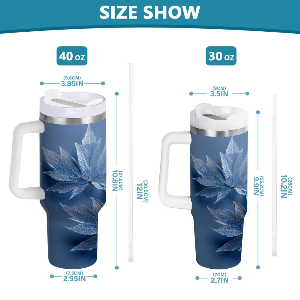 30 oz Insulated Stainless Steel Tumbler Double Wall Stainless Steel Tumbler with 2-Way Drinking Glass Mapleleaves - 94AZ