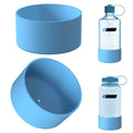 Linkidea 2 Pack Water Bottle Boot Compatible with Nalgene Sustain Wide Mouth 32oz/48oz, Narrow Mouth 32oz, Silicone Anti-Slip Bottle Bottom Bumper Protector (Blue) - I8MJ