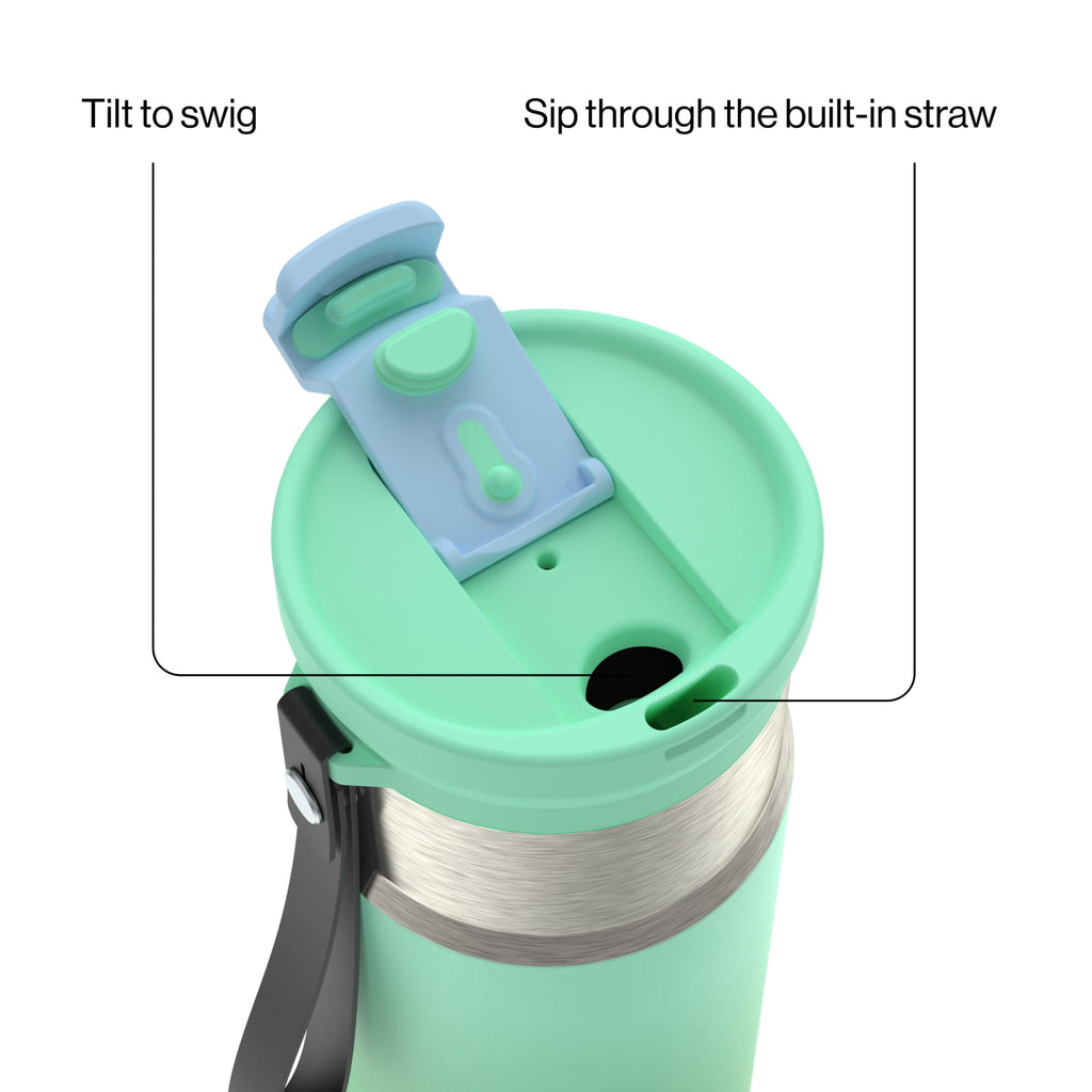 Contigo DualSip 16 oz Compact Leakproof Insulated Water Bottle with 2-Way Lid - XZVD