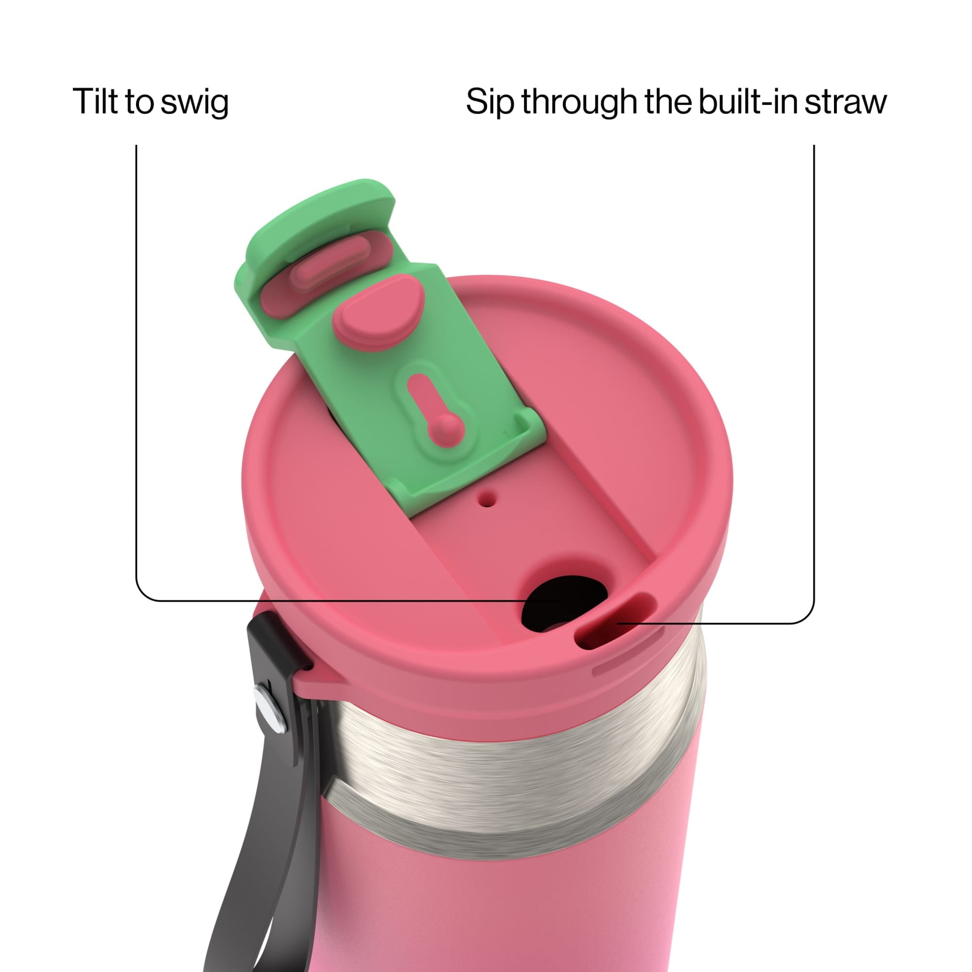 Contigo DualSip 16 oz Compact Leakproof Insulated Water Bottle with 2-Way Lid - XZVD