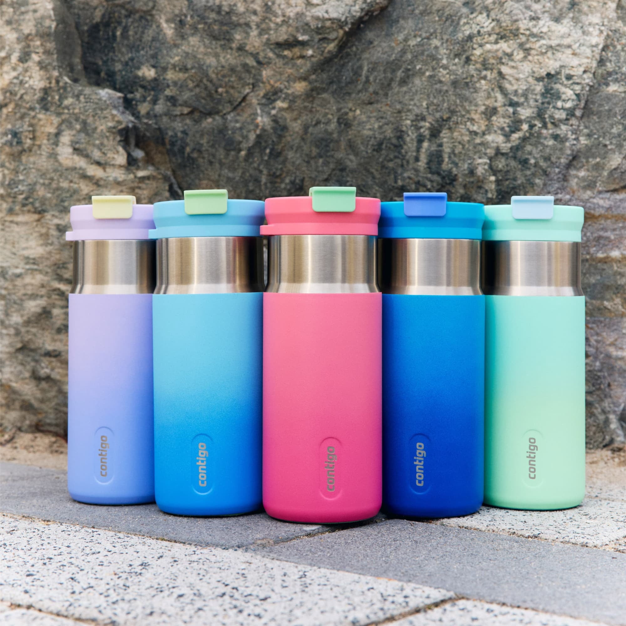 Contigo DualSip 16 oz Compact Leakproof Insulated Water Bottle with 2-Way Lid - XZVD