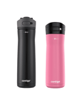 Contigo Jackson Chill  Bundle 2 Water Bottles Black 24oz and Pink  20oz with Autopop Lid - TAAM