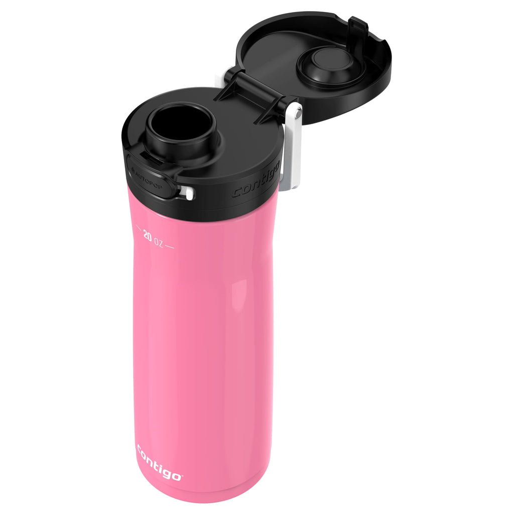 Contigo Jackson Chill  Bundle 2 Water Bottles Black 24oz and Pink  20oz with Autopop Lid - TAAM