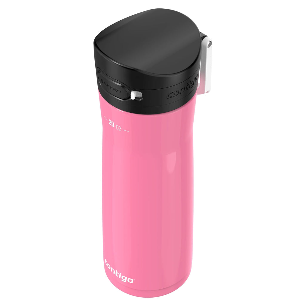 Contigo Jackson Chill  Bundle 2 Water Bottles Black 24oz and Pink  20oz with Autopop Lid - TAAM