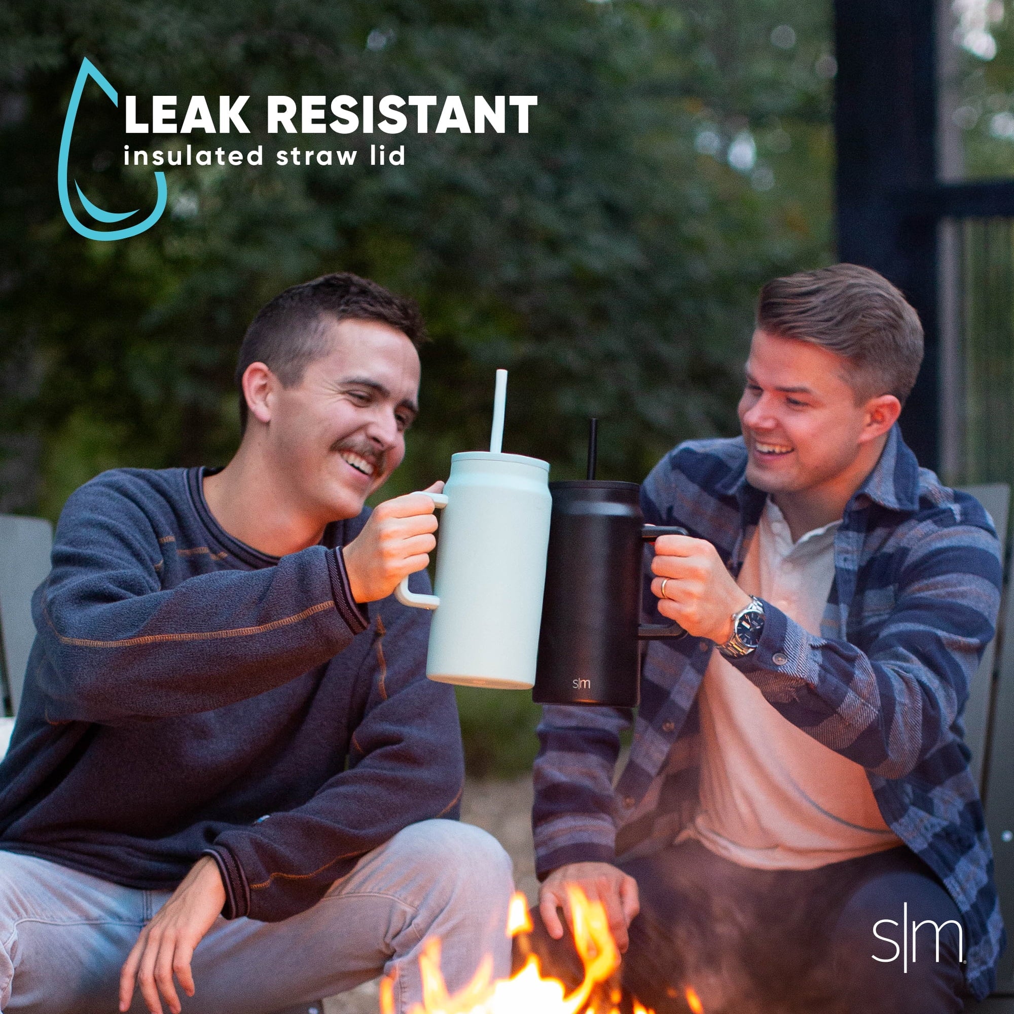 Simple Modern 50 fl oz Insulated Stainless Steel Trek Tumbler with Straw Lid | Midnight Black - WQTV