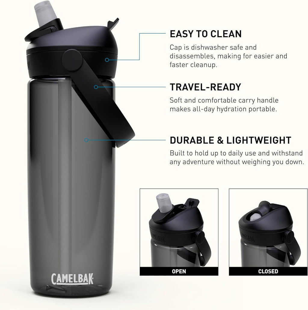 Camelbak Thrive Flip Straw 20oz Water Bottle, Charcoal - CXWY