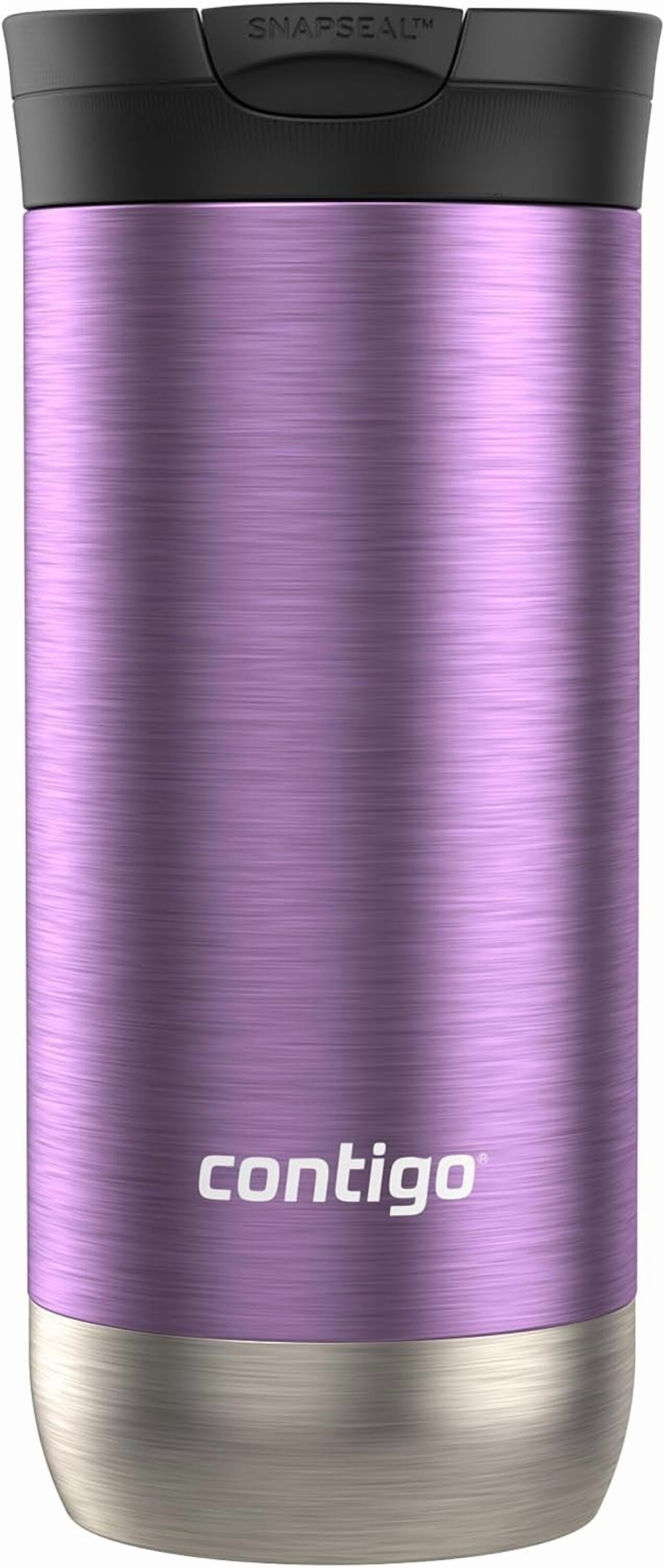 Contigo Huron SnapSeal Insulated Travel Tumbler, Purple Panzy Color 16 oz (473 mL) - B3JH