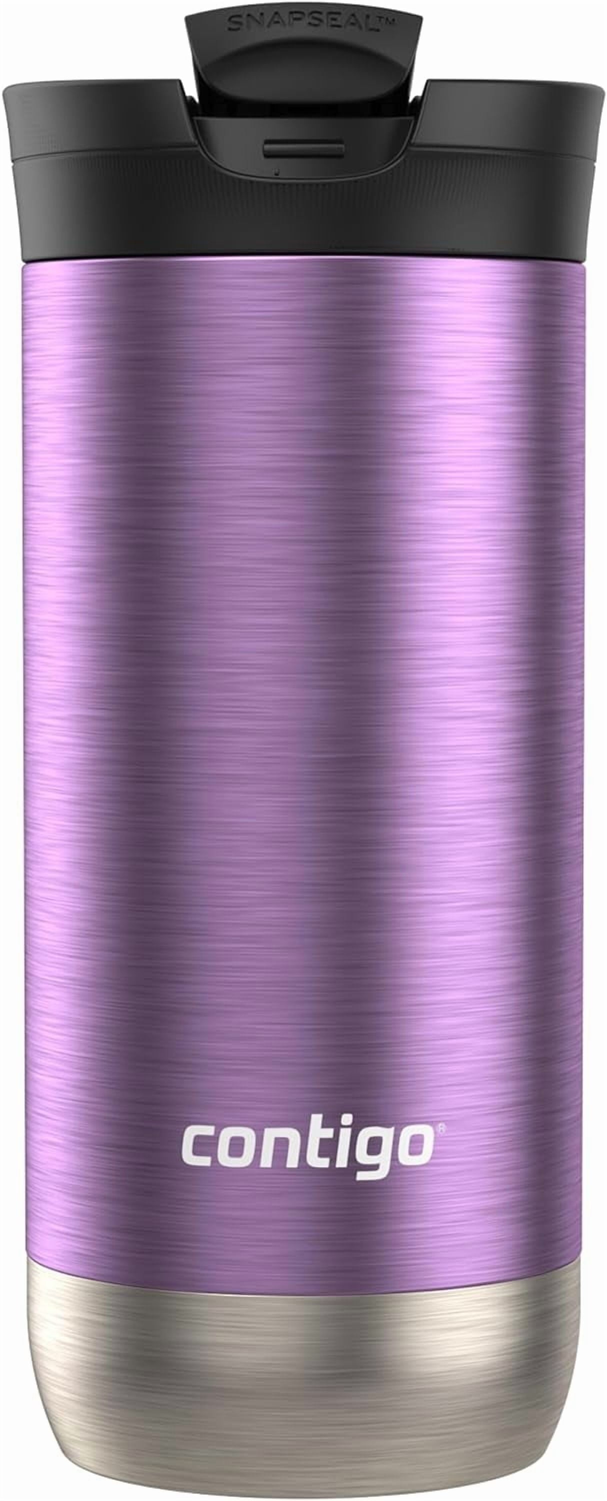 Contigo Huron SnapSeal Insulated Travel Tumbler, Purple Panzy Color 16 oz (473 mL) - B3JH