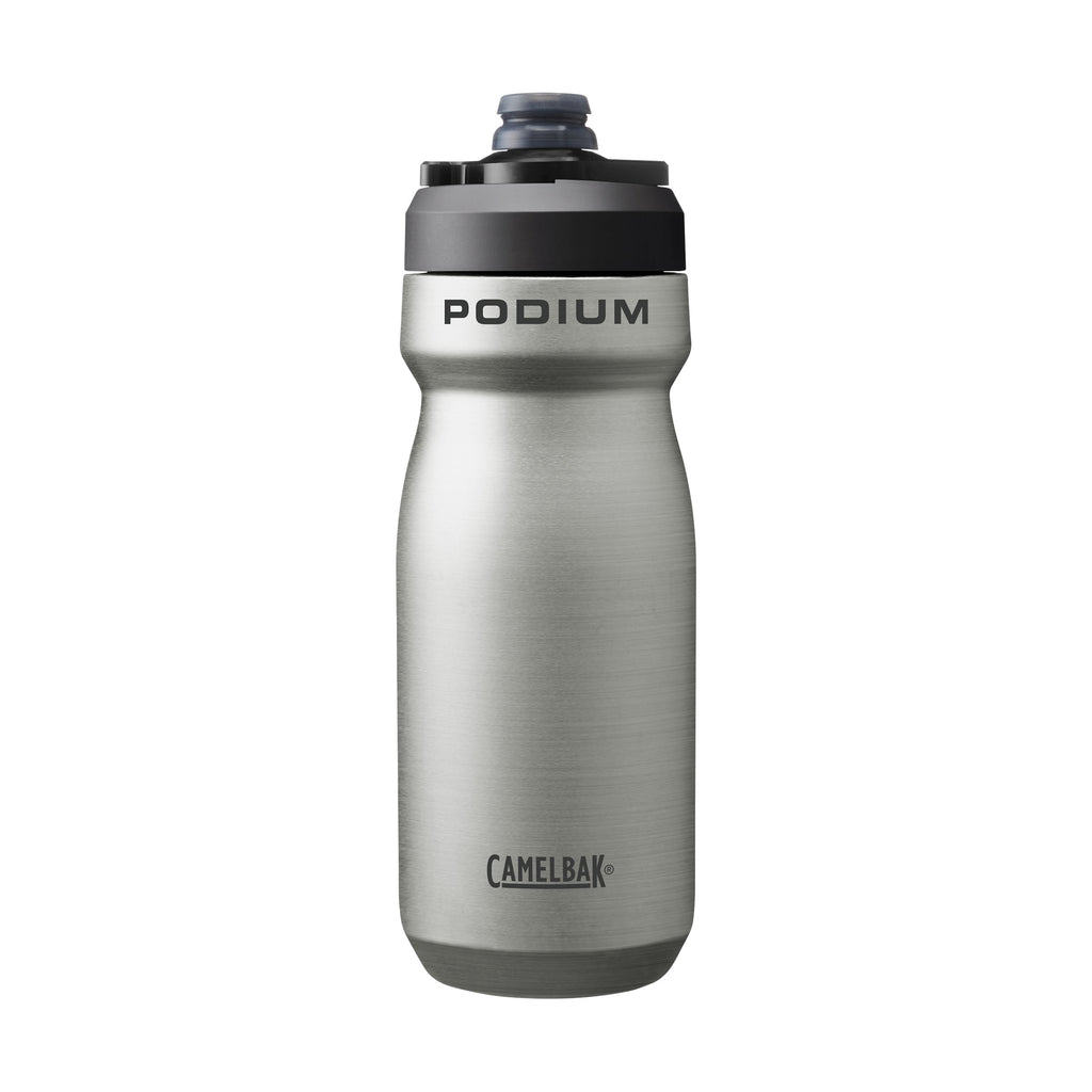 CamelBak Podium 18oz Insulated Stainless Steel Bike Water Bottle, Stainless - E1W0