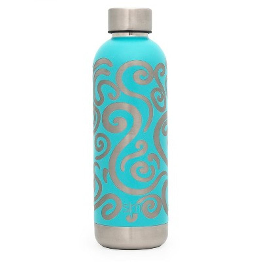simple modern bolt curtis 17oz water bottle stainless steel Caribbean blue - CU84