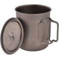 Olicamp Titanium Space Saver Mug with Lid, Nests Nalgene Bottle Inside, Lightweight and Compact, Perfect for Camping and Backpacking, 750mL - 7R3C