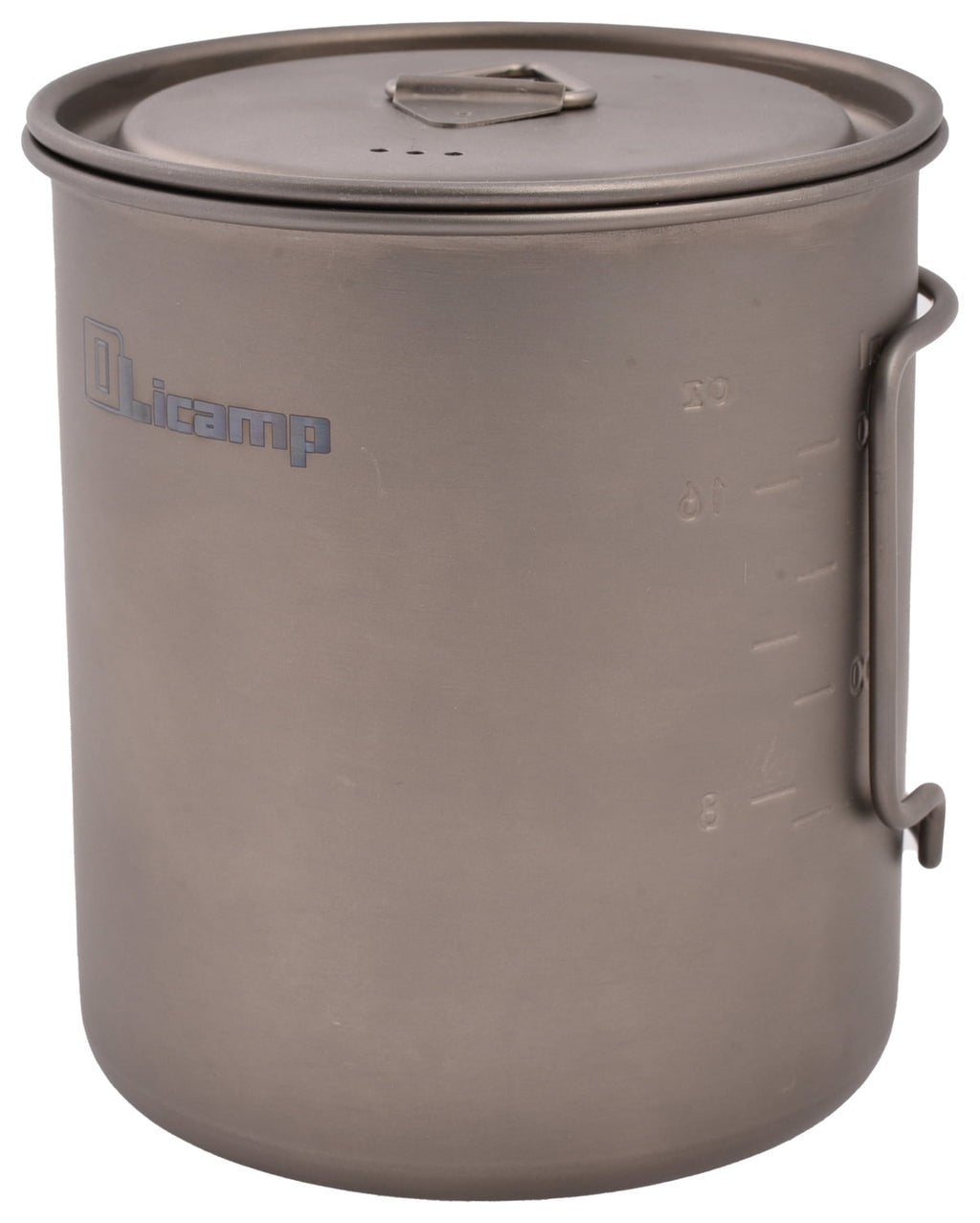 Olicamp Titanium Space Saver Mug with Lid, Nests Nalgene Bottle Inside, Lightweight and Compact, Perfect for Camping and Backpacking, 750mL - 7R3C