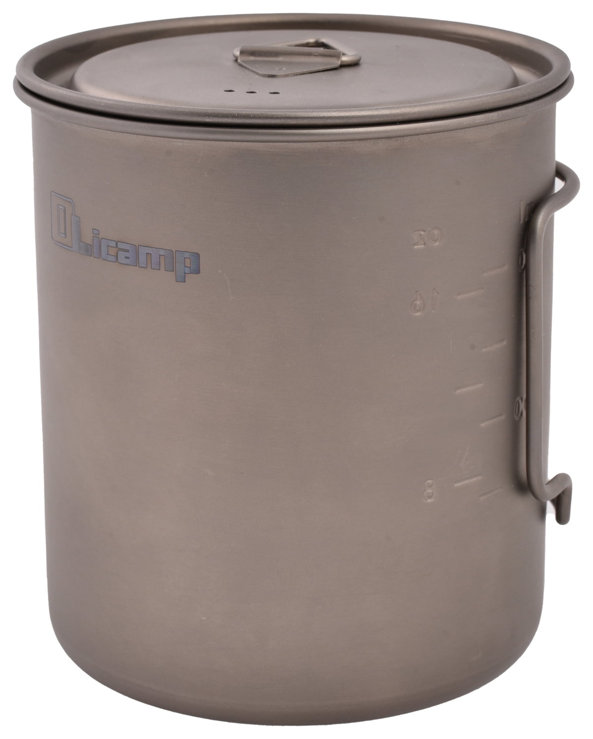 Olicamp Titanium Space Saver Mug with Lid, Nests Nalgene Bottle Inside, Lightweight and Compact, Perfect for Camping and Backpacking, 750mL - 7R3C