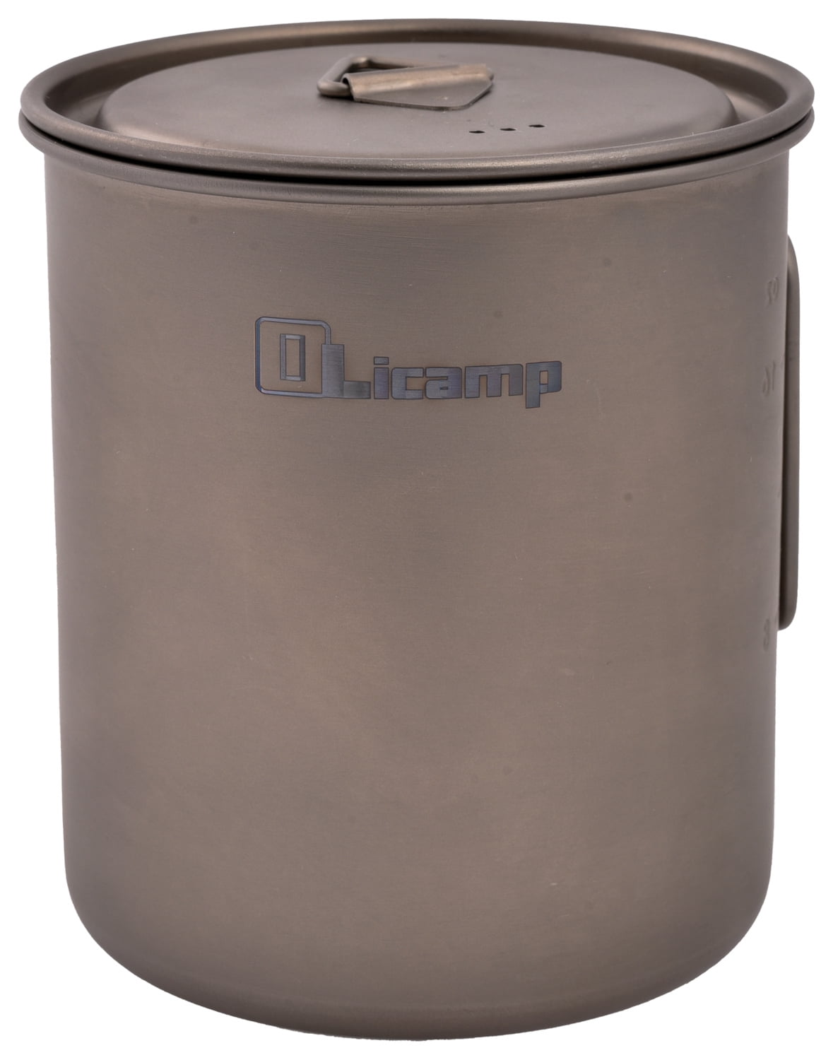 Olicamp Titanium Space Saver Mug with Lid, Nests Nalgene Bottle Inside, Lightweight and Compact, Perfect for Camping and Backpacking, 750mL - 7R3C