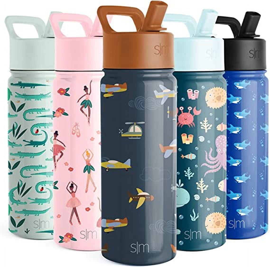 Simple Modern Summit Water Bottle Straw Lid Vacuum Insulated Stainless Steel Bottle | 18 fl oz - 73TK