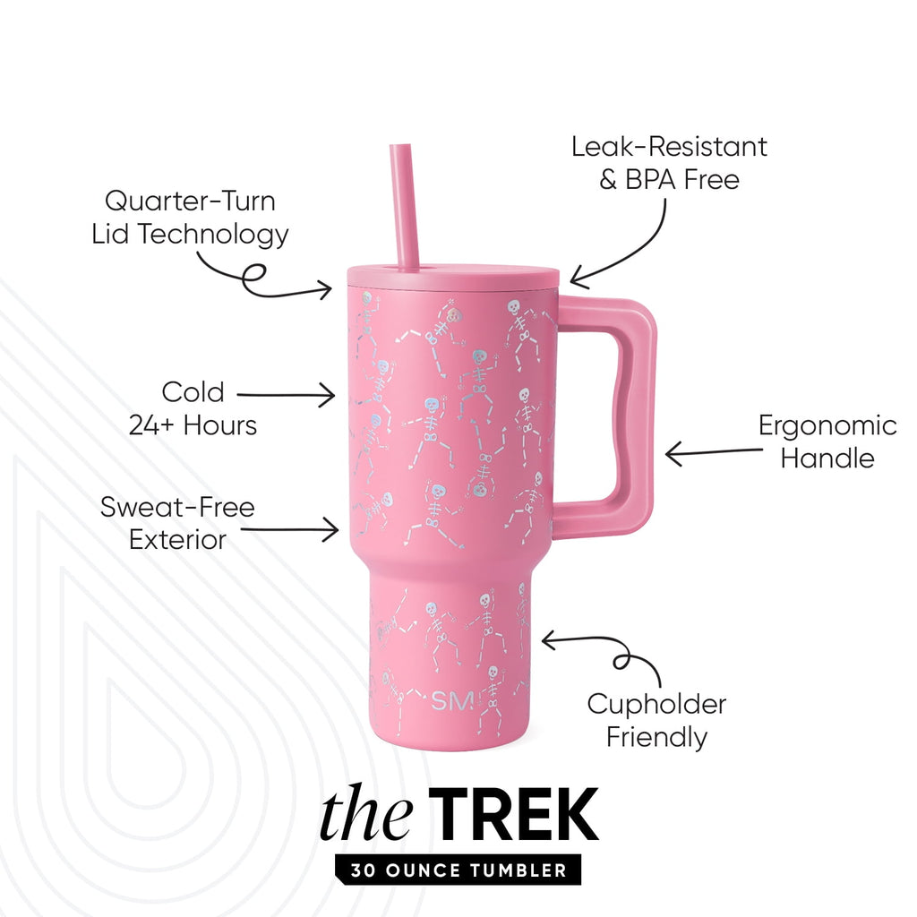 Simple Modern 30 fl oz Insulated Stainless Steel Trek Tumbler with Straw Lid | Seaglass Sage and Cream Checkmate - ON24