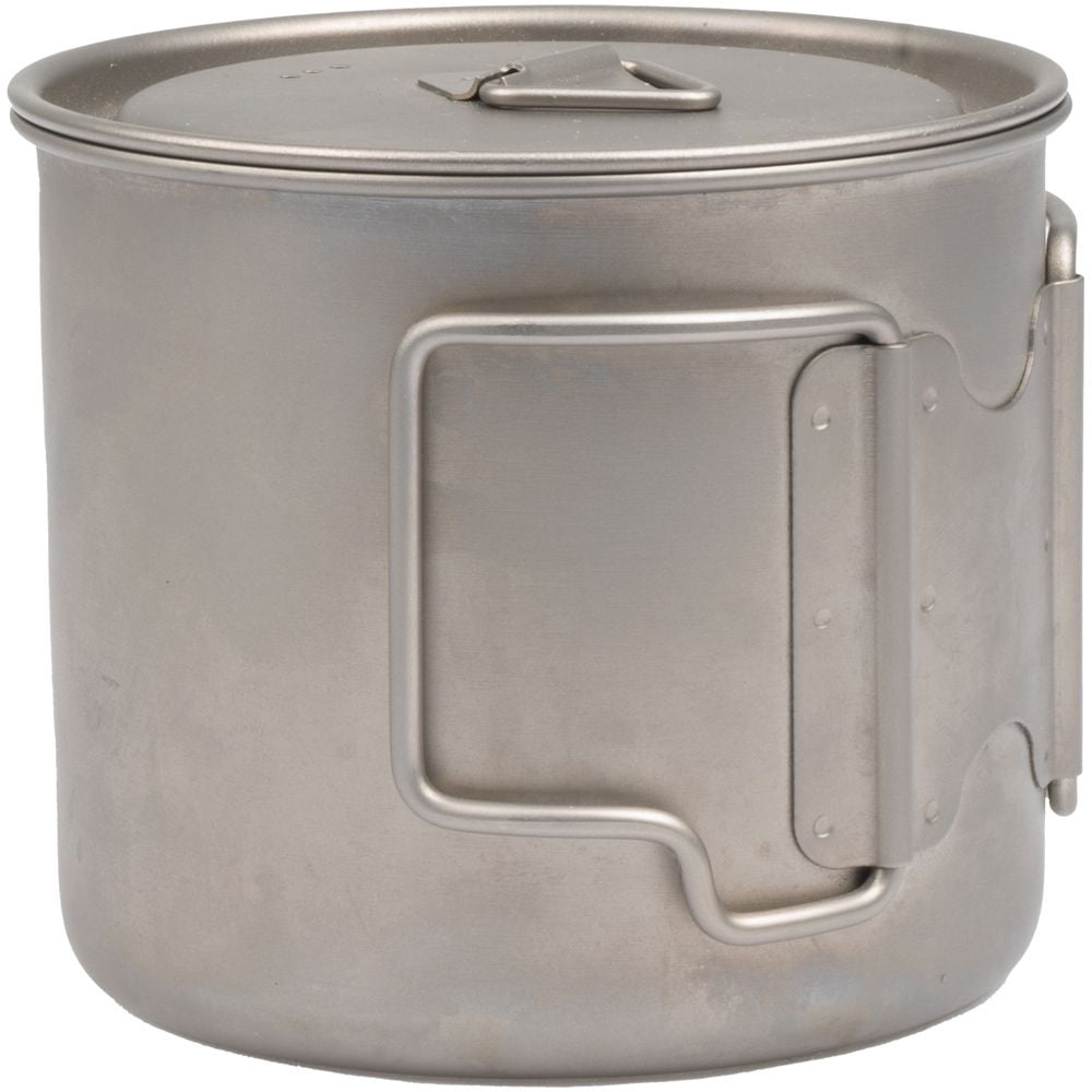 Olicamp Titanium Space Saver Mug with Lid, Nests Nalgene Bottle Inside, Lightweight and Compact, Perfect for Camping and Backpacking, 550mL - FB7N