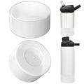 Linkidea 2 Pack Water Bottle Boot Compatible with CamelBak Eddy+20oz/25oz, Chute Mag 20oz/25oz, Carry Cap, Silicone Anti-Slip Bottle Bottom Bumper Protector (Clear White) - EXVR