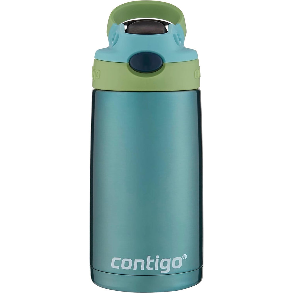 Contigo Kid's 13 oz. AutoSpout Straw Water Bottle - Stainless Steel/Azalea/Pansy - LDI8