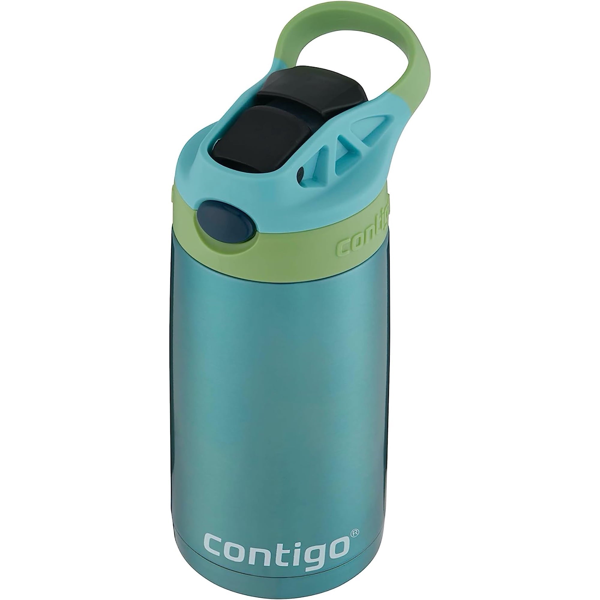 Contigo Kid's 13 oz. AutoSpout Straw Water Bottle - Stainless Steel/Azalea/Pansy - LDI8