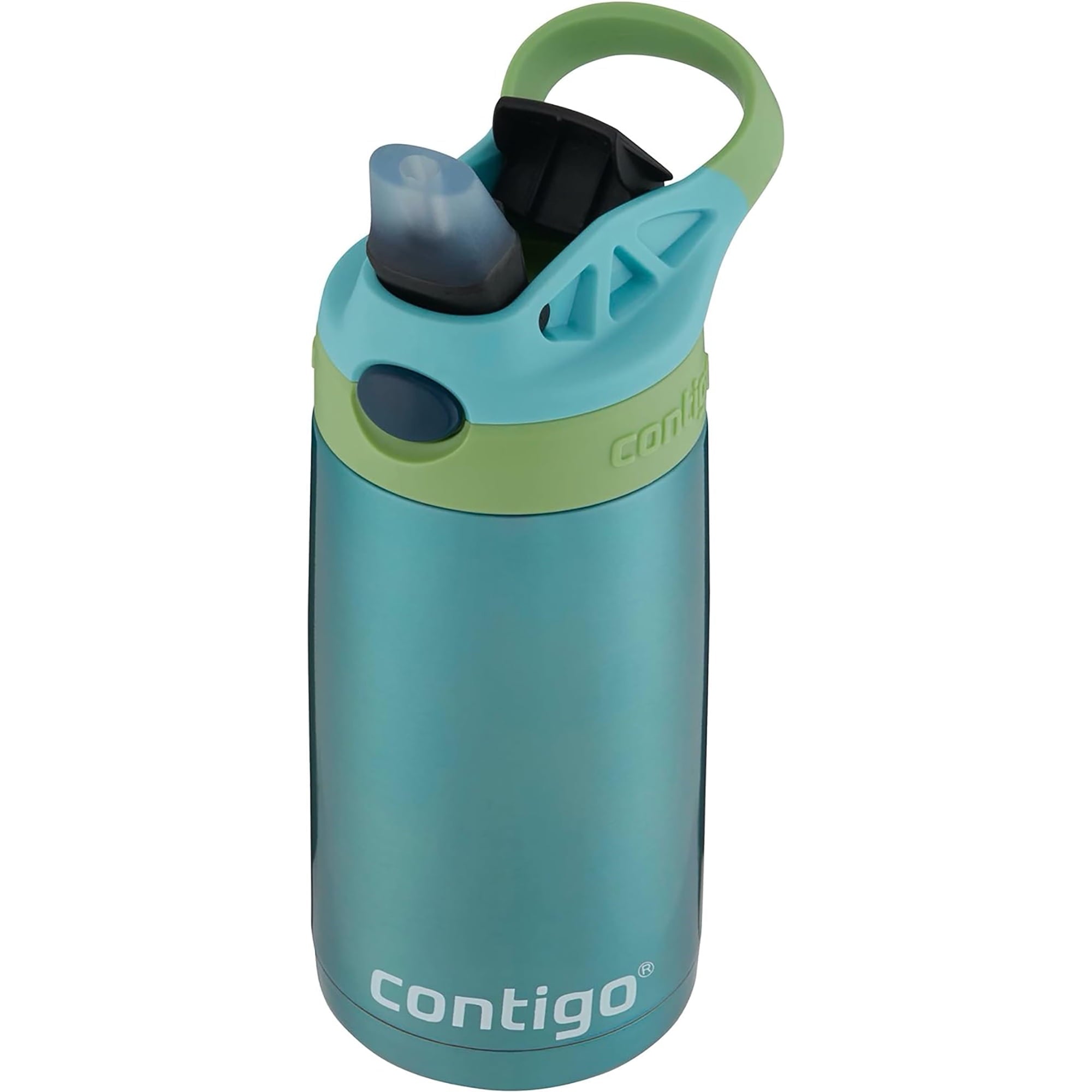 Contigo Kid's 13 oz. AutoSpout Straw Water Bottle - Stainless Steel/Azalea/Pansy - LDI8