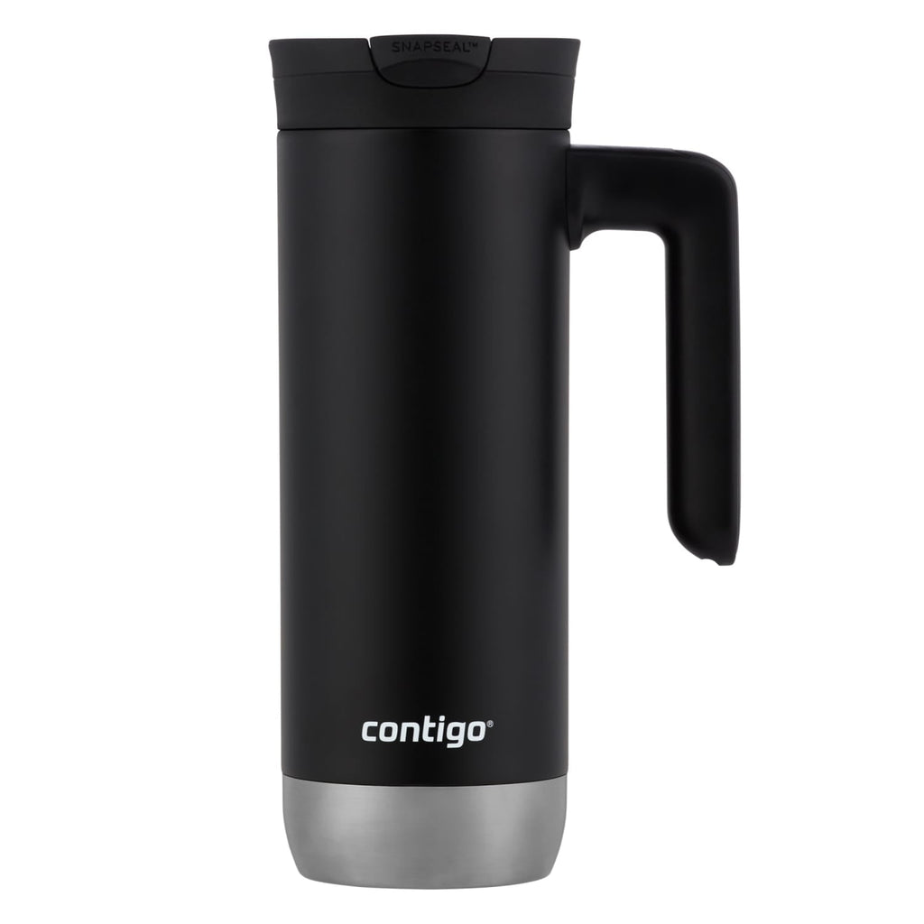 Contigo Huron 2.0 Stainless Steel Travel Mug with SNAPSEAL Lid and Handle in Black, 20 fl oz. - EI5J
