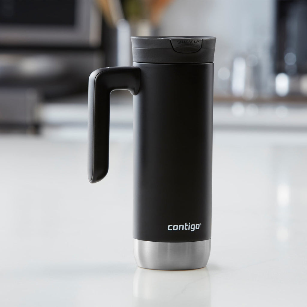 Contigo Huron 2.0 Stainless Steel Travel Mug with SNAPSEAL Lid and Handle in Black, 20 fl oz. - EI5J