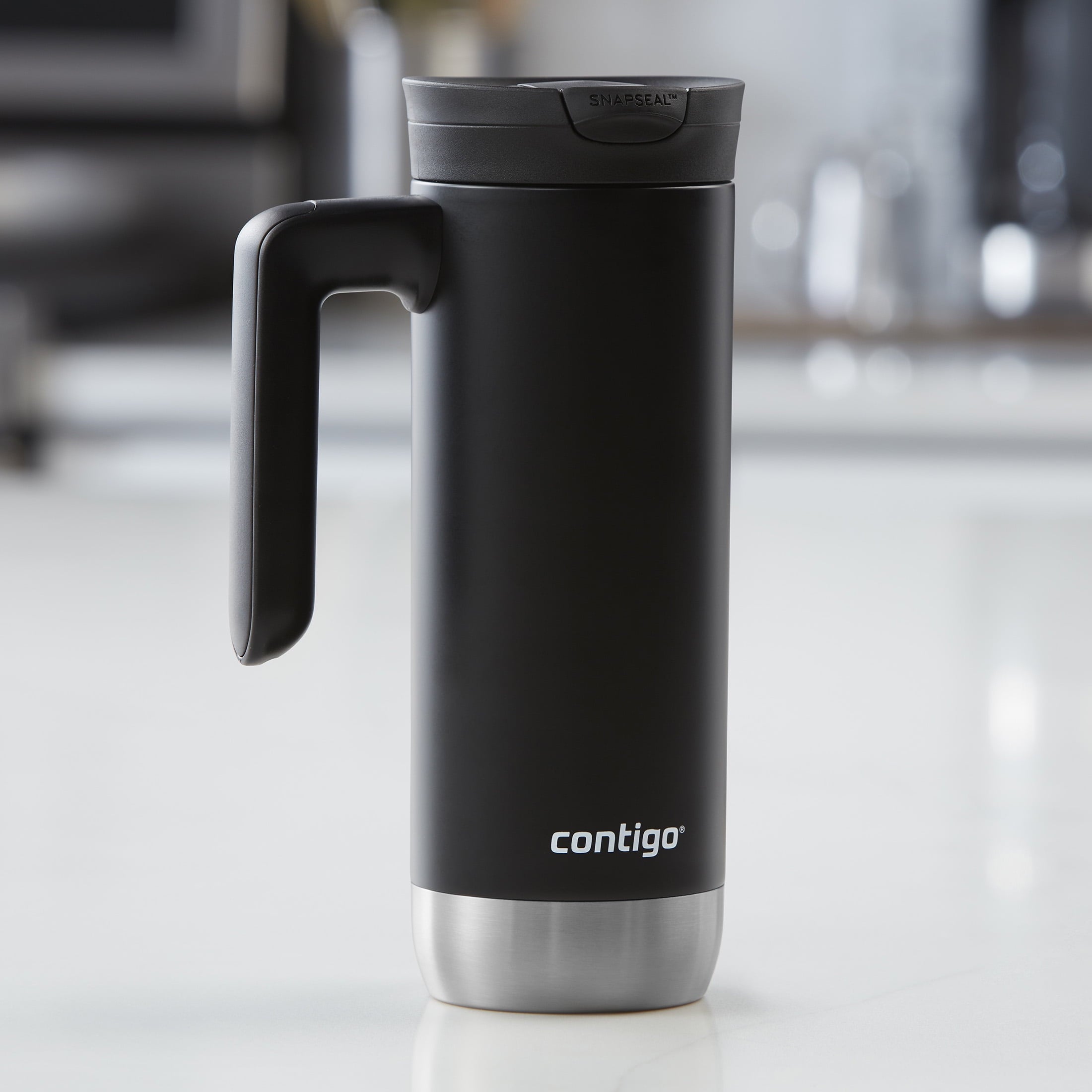 Contigo Huron 2.0 Stainless Steel Travel Mug with SNAPSEAL Lid and Handle in Black, 20 fl oz. - EI5J