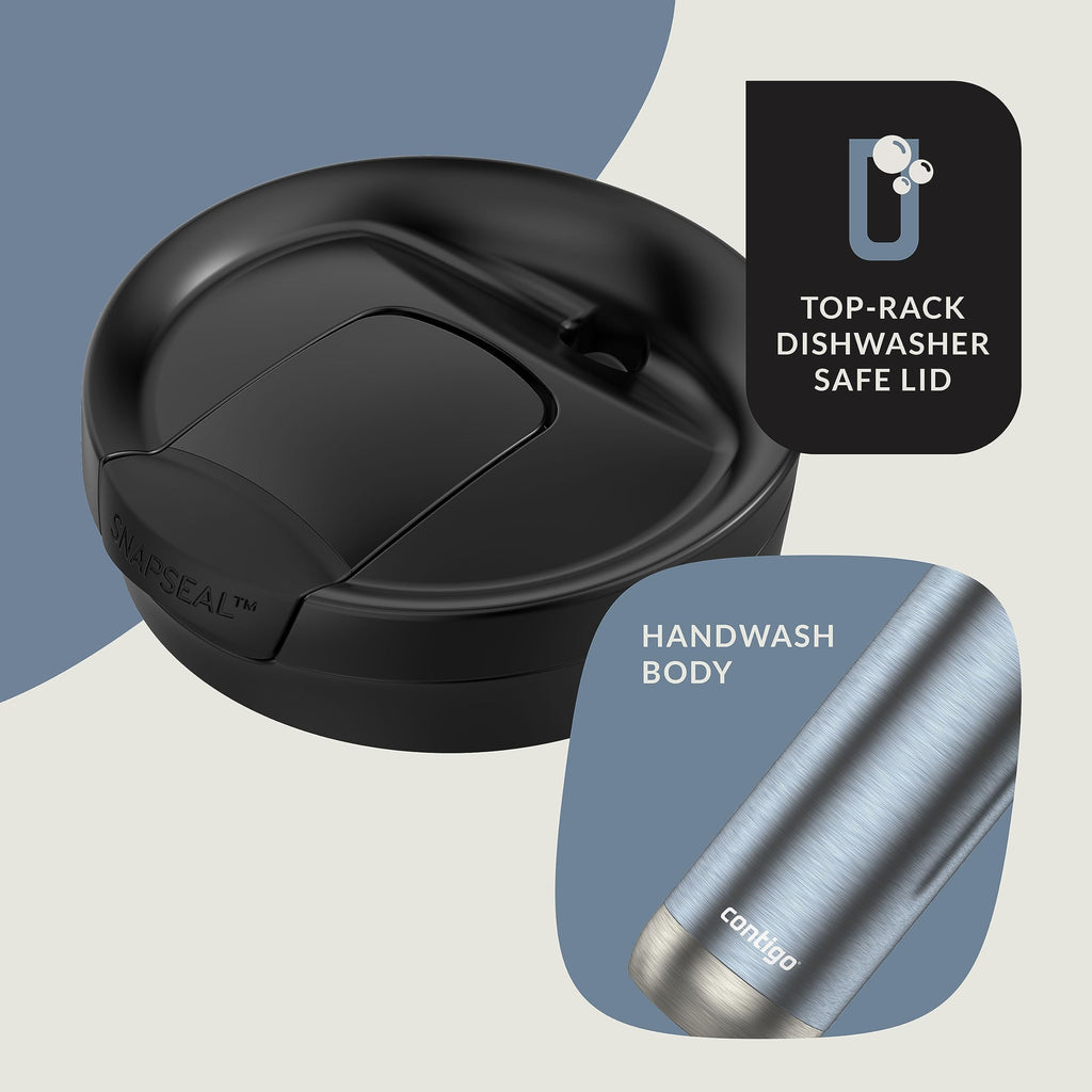 Contigo 20 oz. Superior 2.0 SnapSeal Stainless Steel Travel Mug - Dark Ice - OOQD